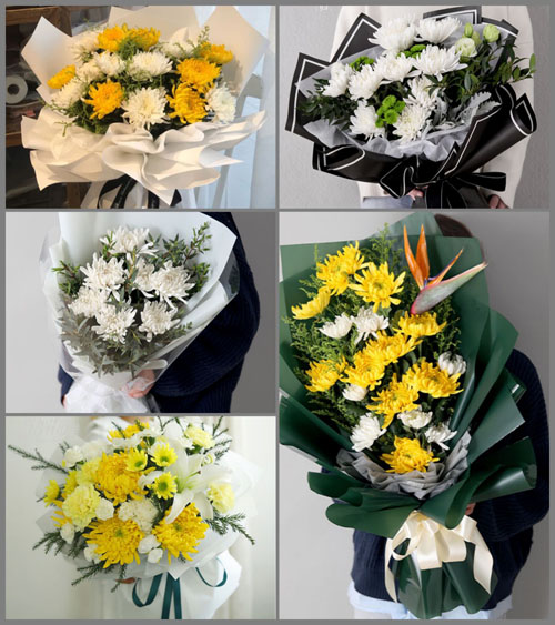 山东聊城冠县辛集乡白事花束代送